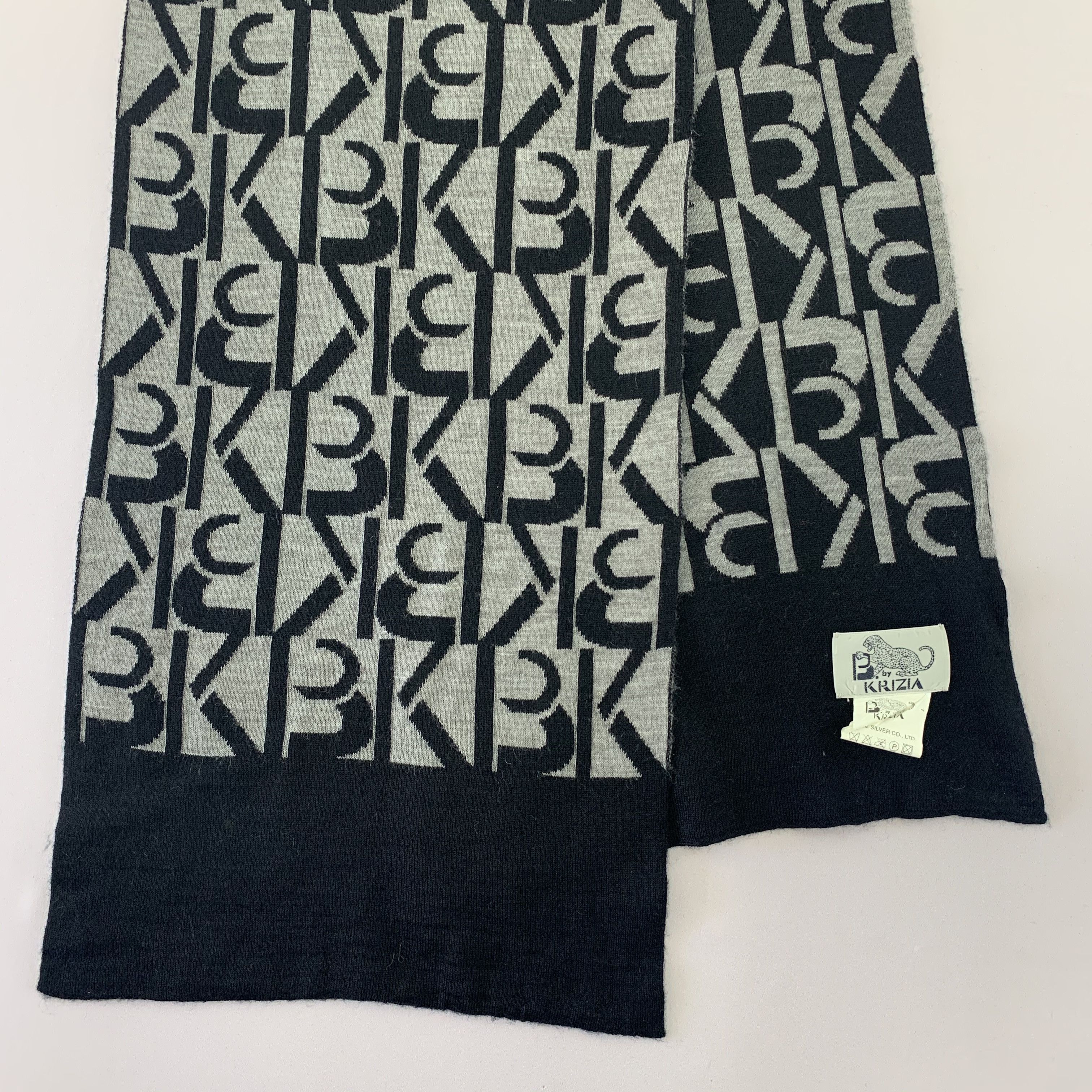 Krizia Uomo Krizia Scarf Wool Muffler Neck Wrap BL4122 Size ONE SIZE - 3 Thumbnail