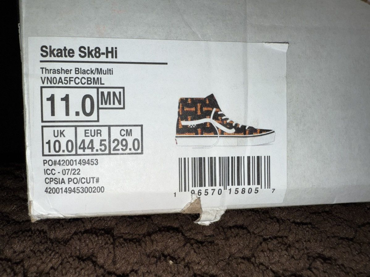 Vans Vans x Thrasher All-Over “Sk8-hi” skate/street shoes NEW! DS Size US 11 / EU 44 - 4 Thumbnail