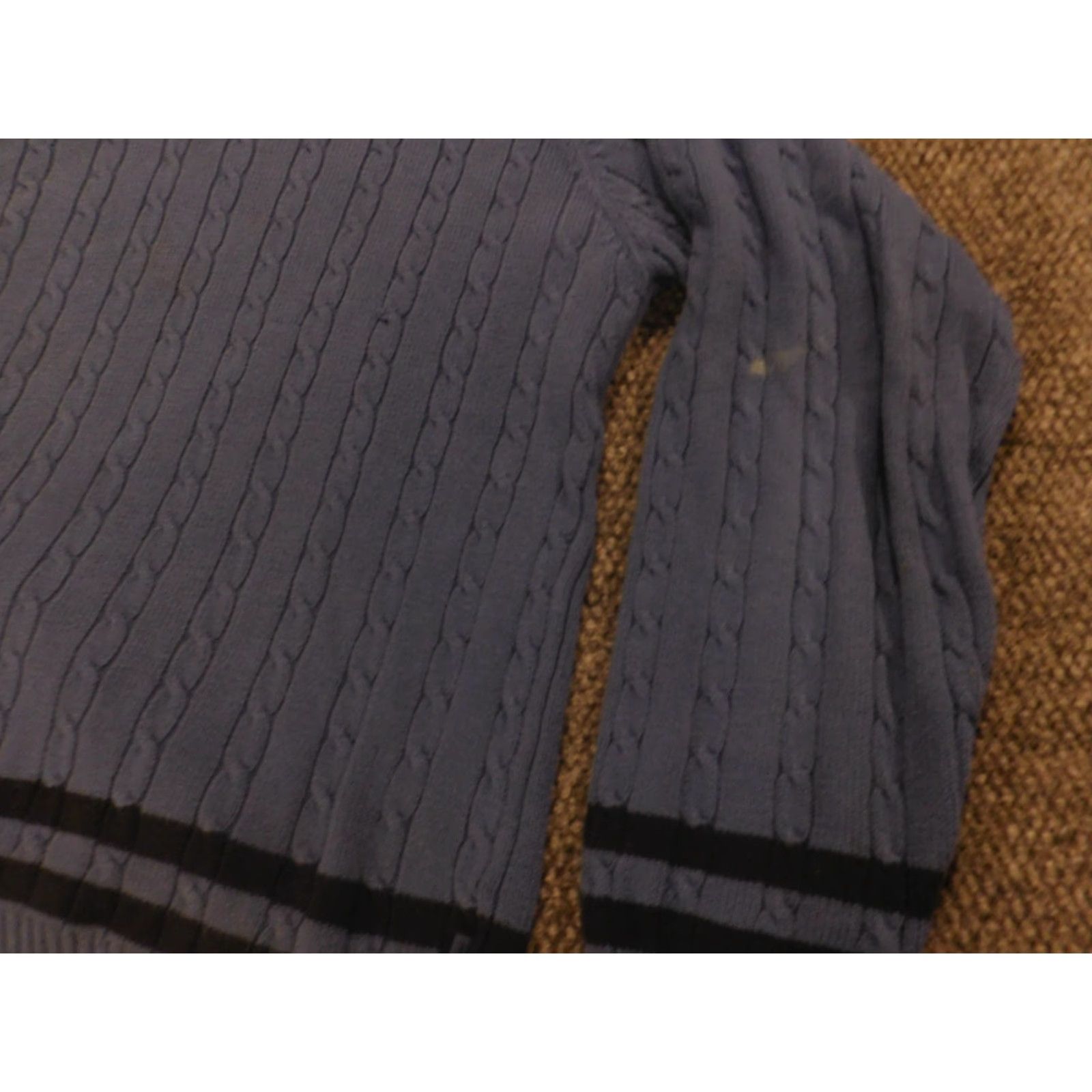 Izod IZOD Sweater Pullover V-Neck Long Sleeve Classic Knit Blue L Mens Regular Size Large Cotton Knit Solid Vintage No zipper Size US L / EU 52-54 / 3 - 4 Thumbnail