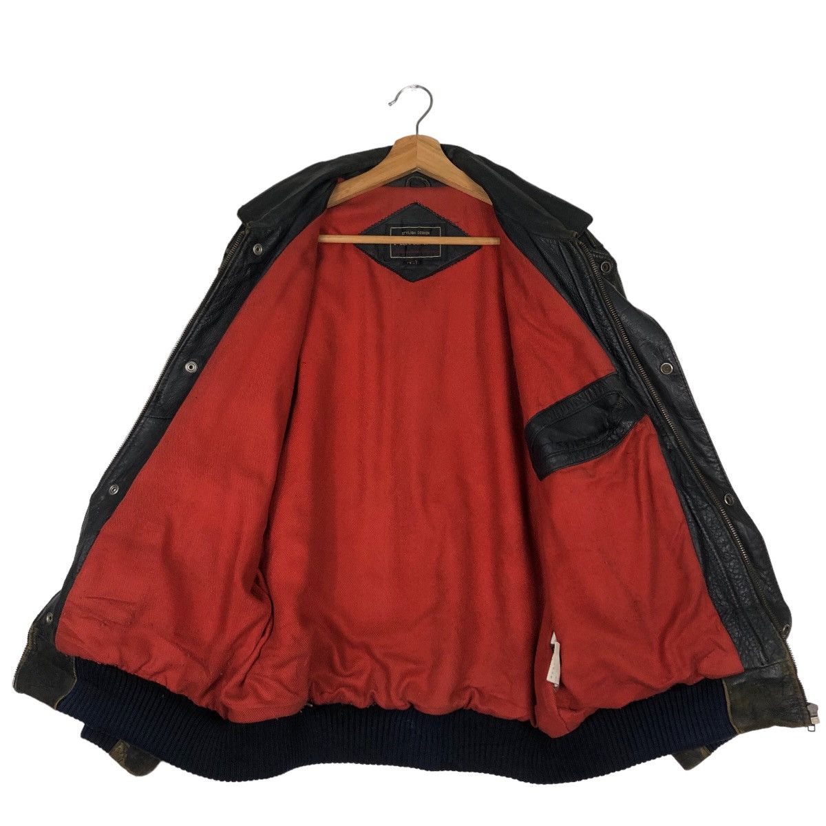 Japanese Brand 🔥Vtg Bomber Genuine Leather Jacket Fly Pierre Bonee Japan Size US L / EU 52-54 / 3 - 11 Thumbnail
