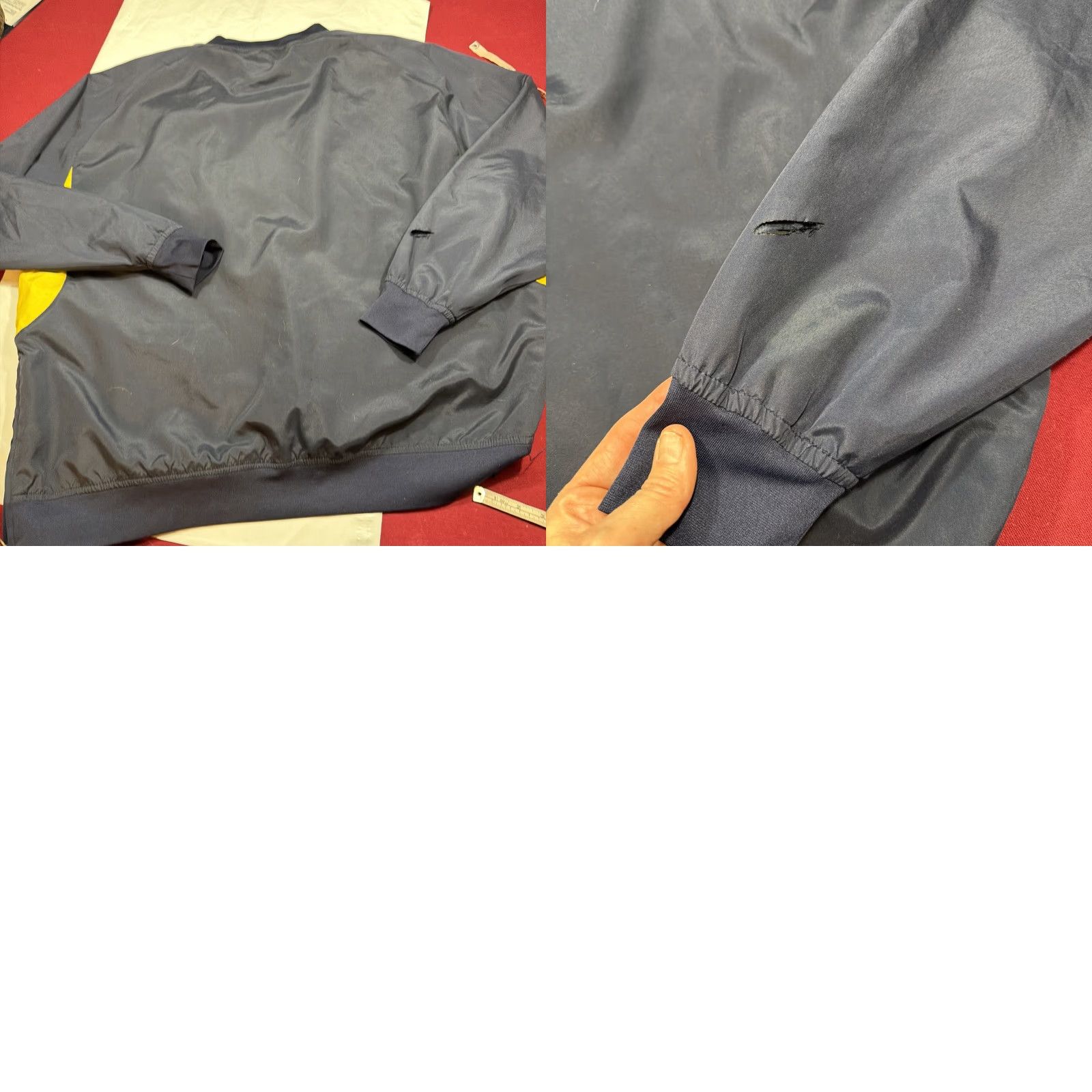 Vintage VINTAGE Michigan Wolverines BLUE YELLOW Windbreaker Jacket XL MEN’S V NECK Pro Edge Wool? Size US XL / EU 56 / 4 - 10 Thumbnail