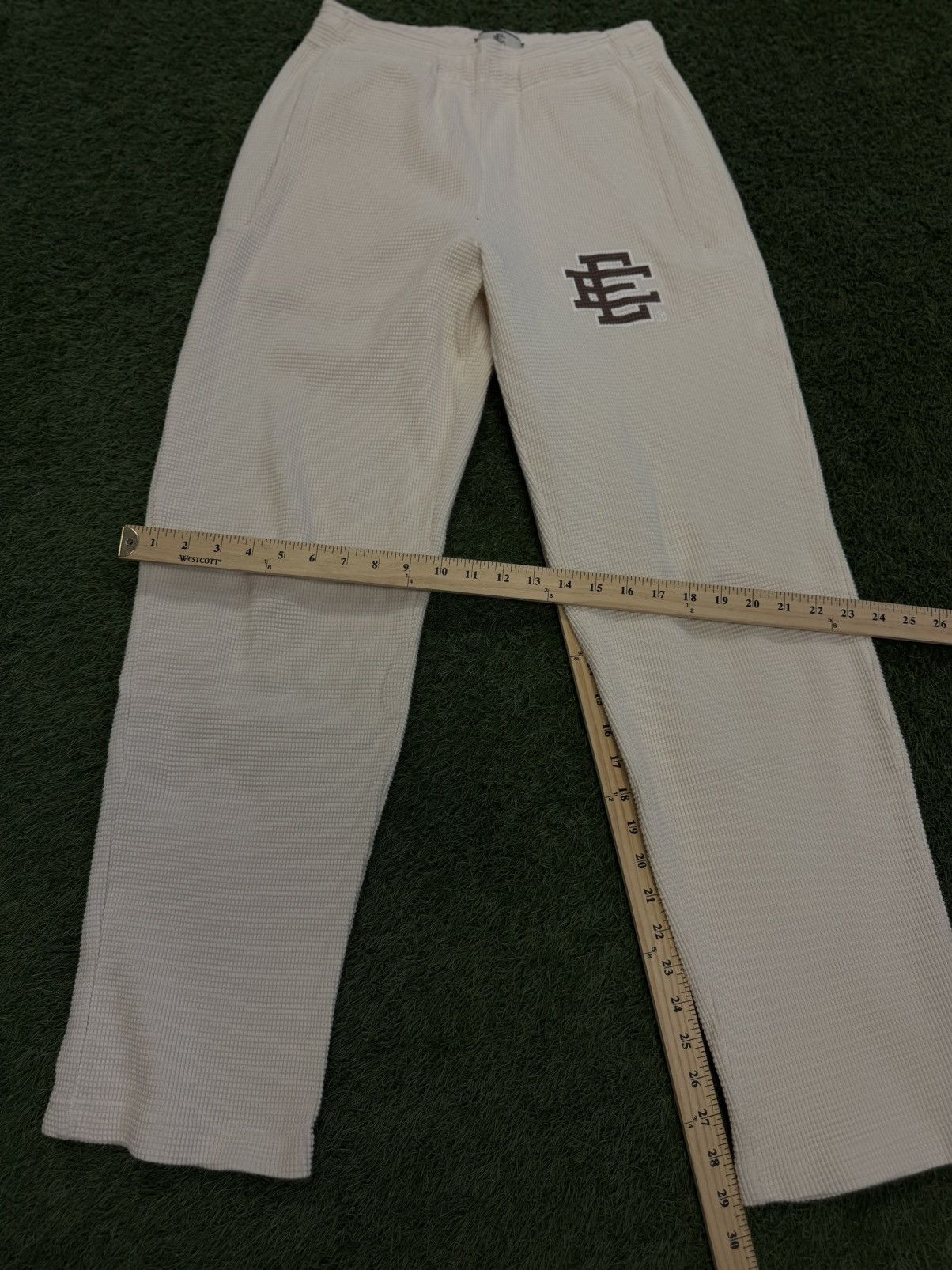 Eric Emanuel Eric Emanuel FW21 White/Brown Thermal Sweatpants Size (M) Size US 31 - 12 Thumbnail