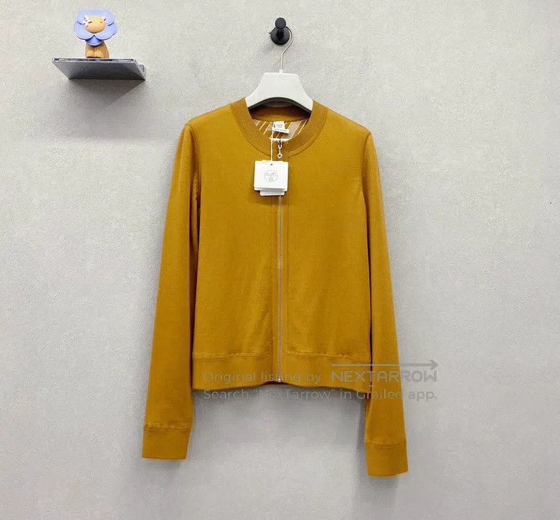 Hermes Hermes Chestnut brown knitted cardigan Size XS / US 0-2 / IT 36-38 - 2 Thumbnail