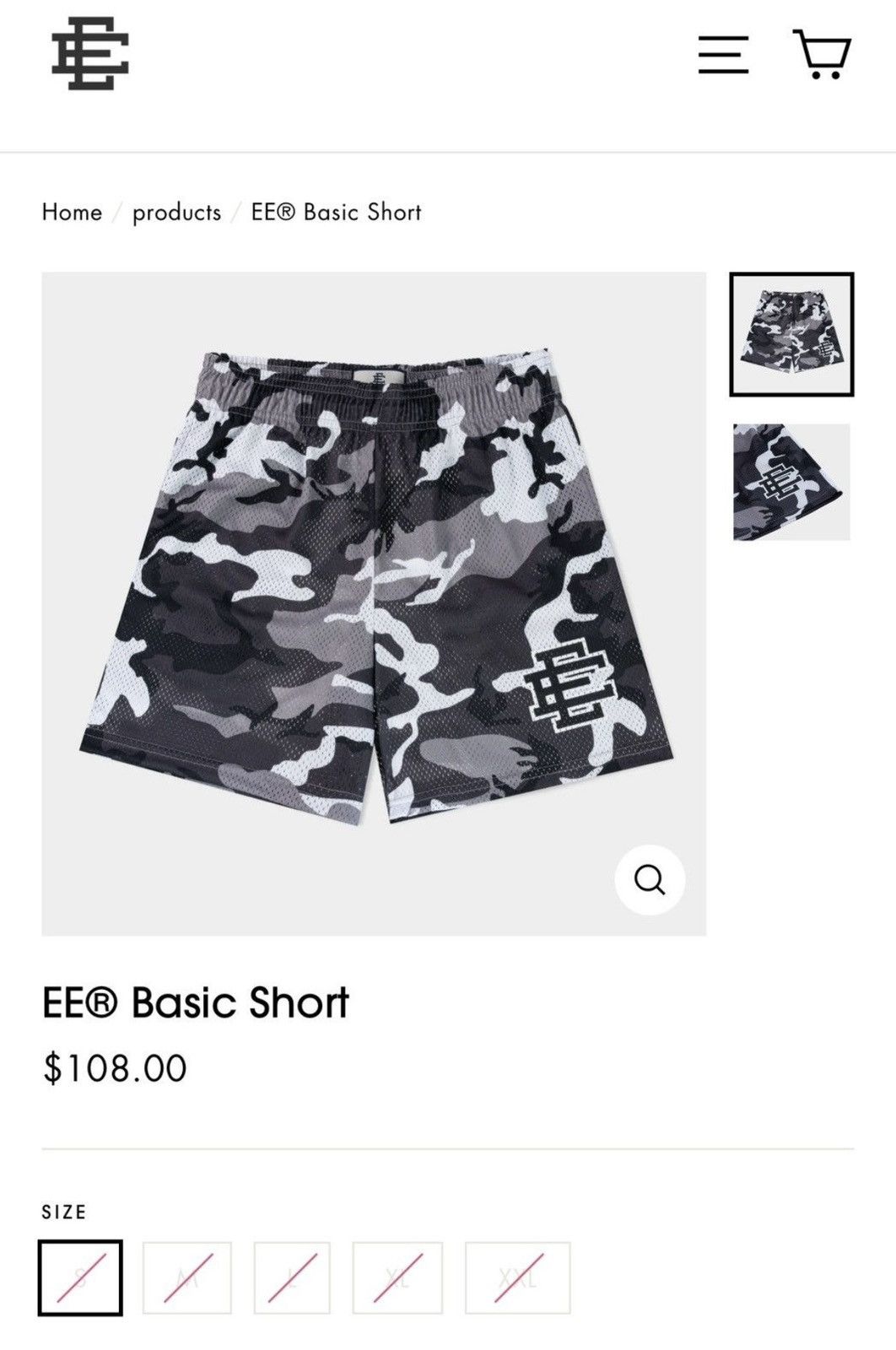 Eric Emanuel Black/white Camo Eric Emanuel Shorts Size US 36 / EU 52 - 8 Thumbnail