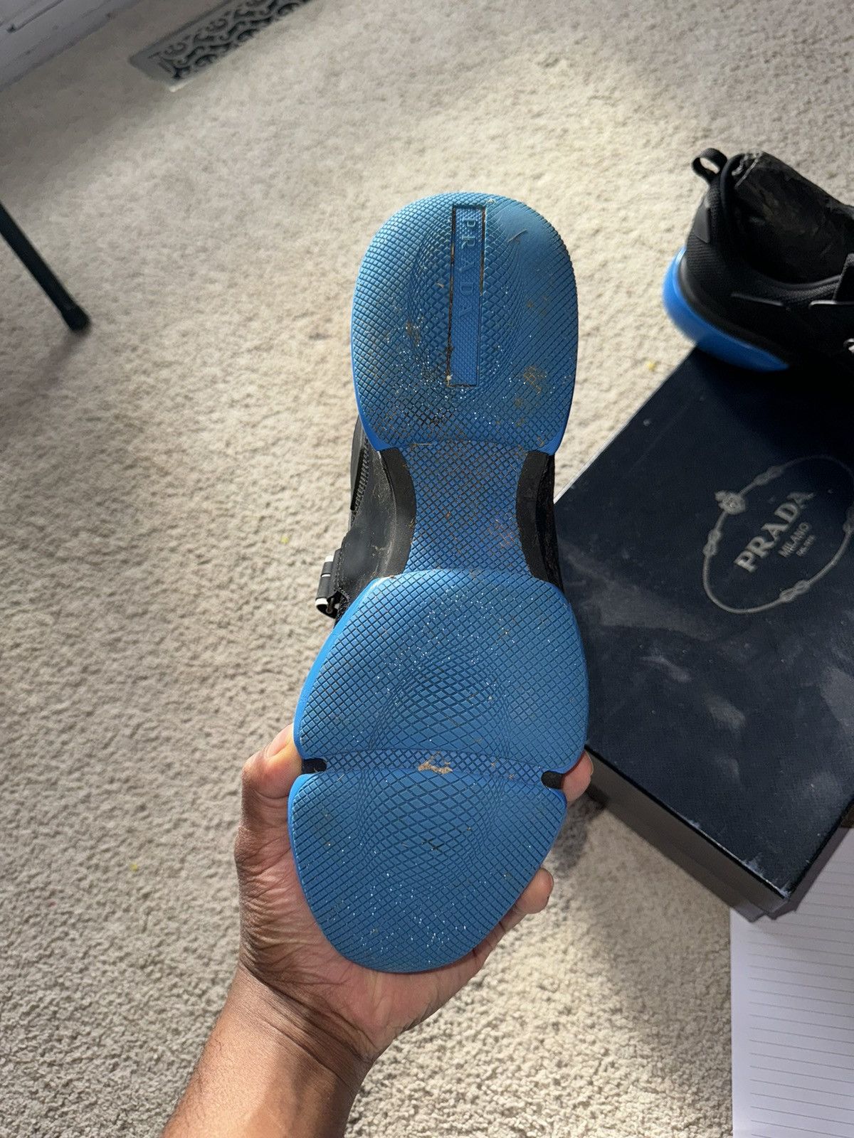Prada Black and Blue Prada Cloudburst Size US 11 / EU 44 - 4 Thumbnail