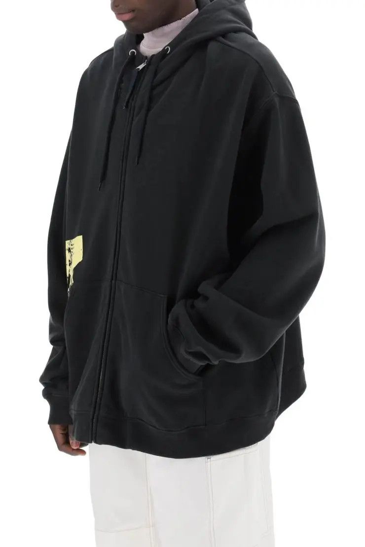 Maison Margiela o1s22i1n0324 Maxi Zip-Up Sweatshirt in Black Size US M / EU 48-50 / 2 - 4 Thumbnail