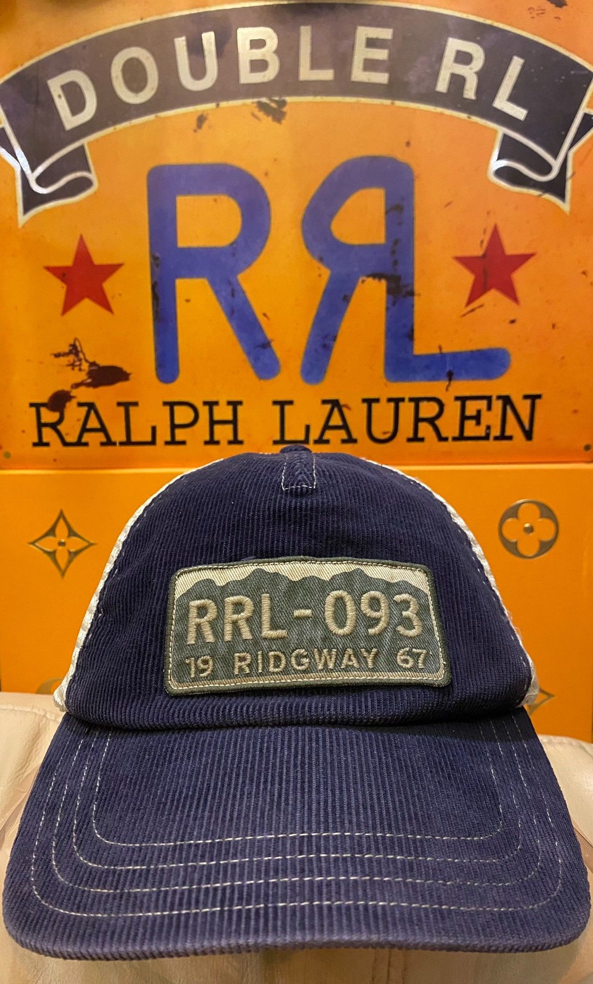 RRL Ralph Lauren RRL Early Rare Blue Gray Corduroy Trucker Cap Size ONE SIZE - 1 Thumbnail