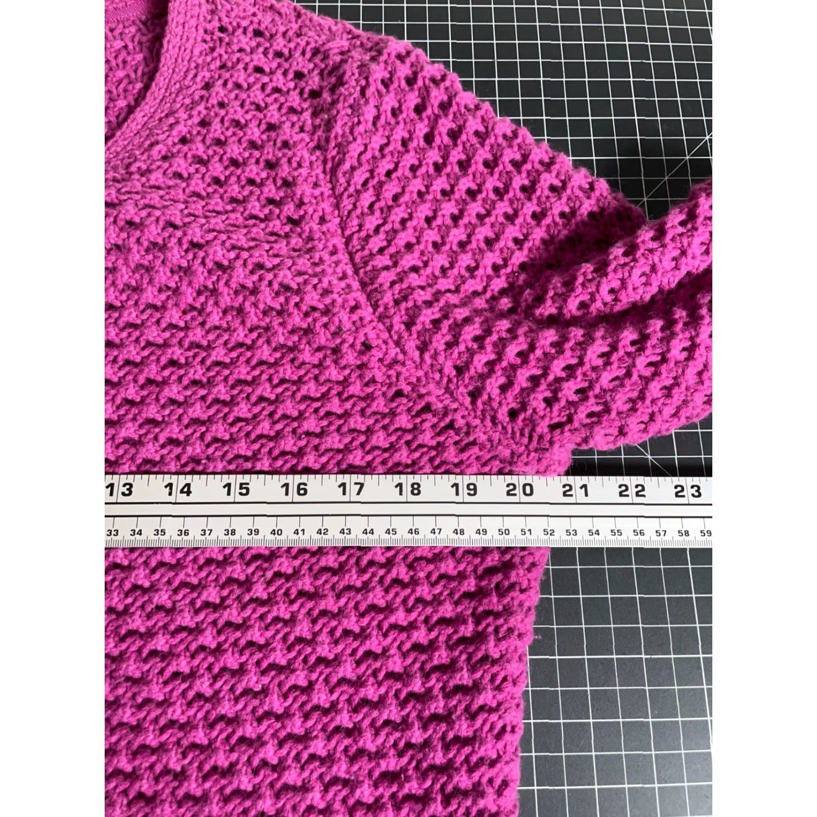Vintage VINTAGE L.L. Bean Cardigan Sweater Women XL Purple Open Knit Angora Wool Blend Crew Neck Long Sleeve Caridgan Size XL / US 12-14 / IT 48-50 - 5 Thumbnail