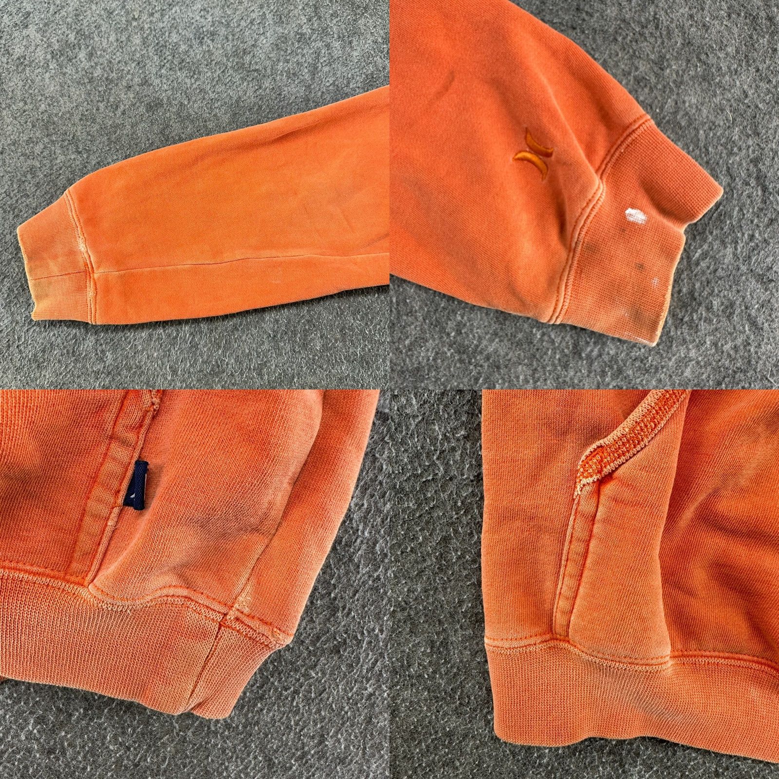 Hurley VINTAGE Hurley Hoodie Womens Small Orange Pullover Fleece Cotton Surf Skate Y2K Col-Orange Logo Embroidered Pockets Hooded Crew Neck Drawstring Size S / US 4 / IT 40 - 8 Thumbnail