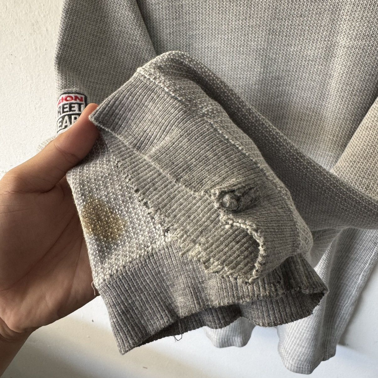 Sex Skateboards Vintage 1990s Vision Street Wear Distressed Waffle Shirt Size US L / EU 52-54 / 3 - 13 Thumbnail