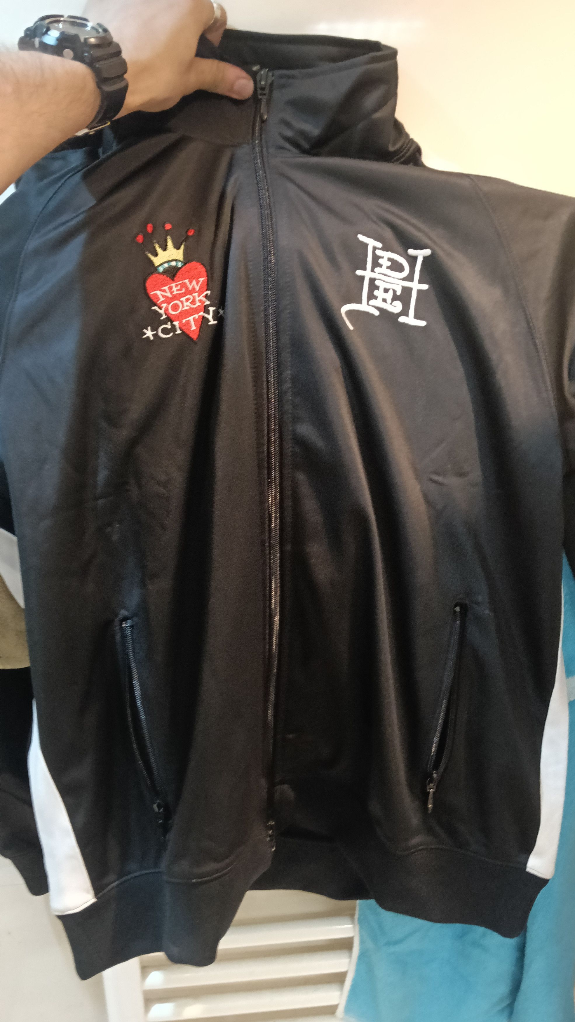 Ed Hardy Ed Hardy embroided track jacket New York Skull Size US XL / EU 56 / 4 - 2 Thumbnail