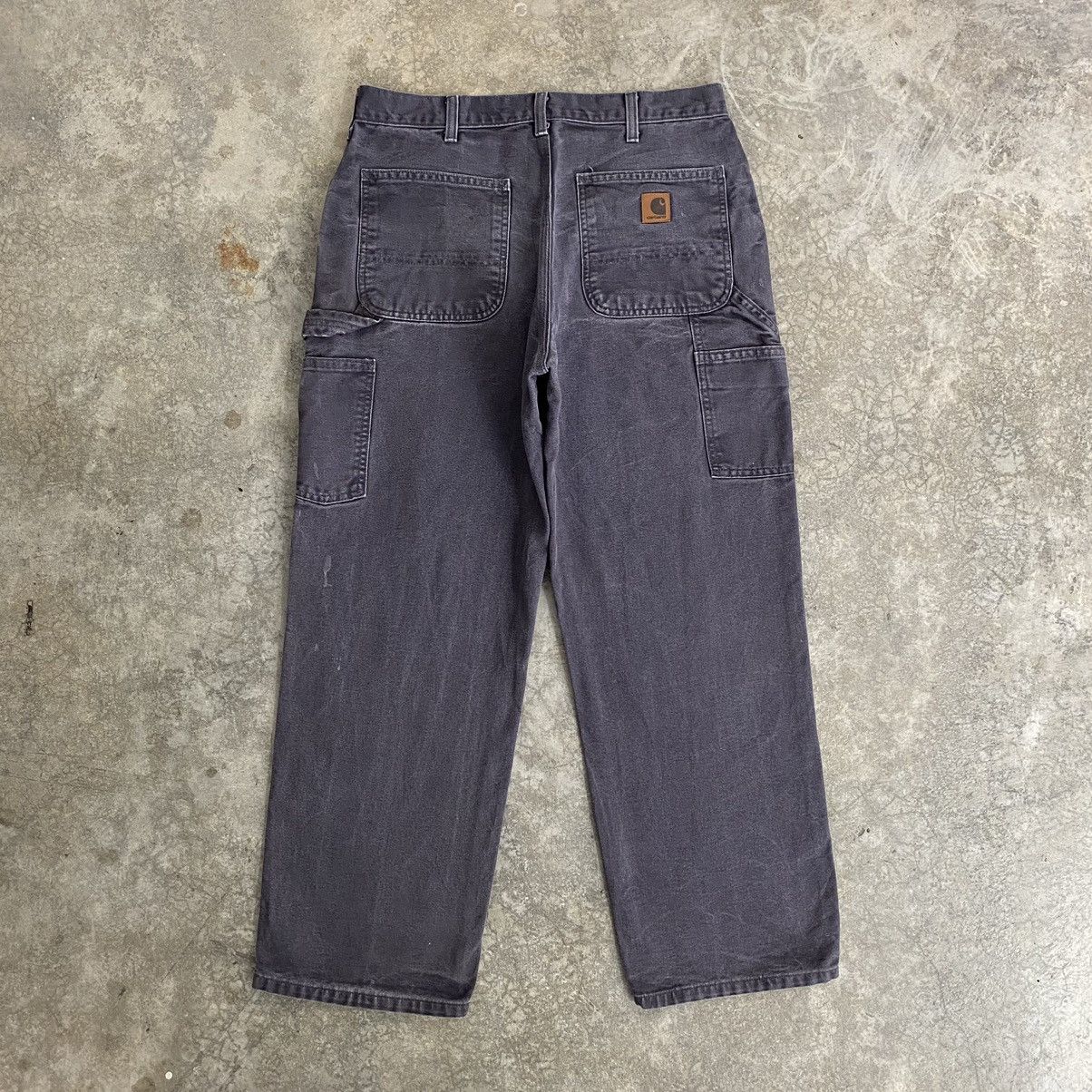 Carhartt Vintage Carhartt Faded Midnight Blue Dirty Carpenter Pants Size US 33 - 16 Thumbnail