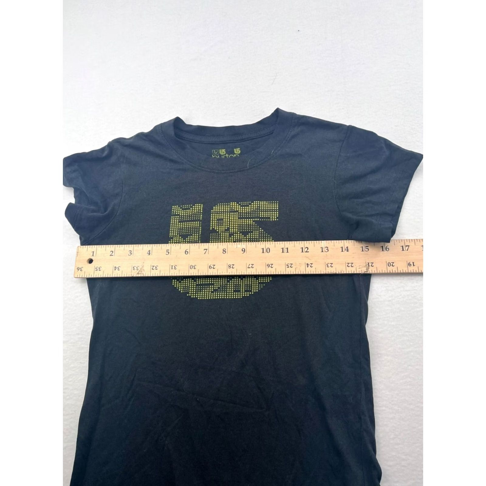 Burton Burton Womens Black T-Shirt With Yellow Logo Print Graphic Crew Neck Short Sleeves Small Womens Size S / US 4 / IT 40 - 7 Thumbnail