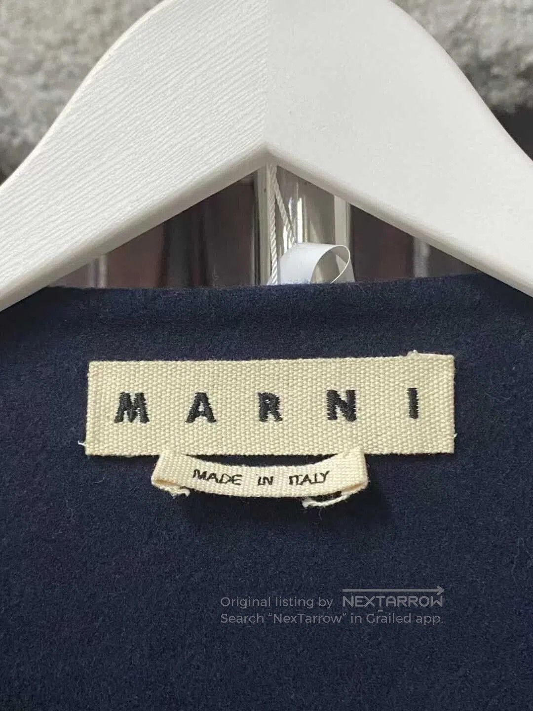 Marni navy blue wool jacket by Marni. Size US L / EU 52-54 / 3 - 5 Thumbnail
