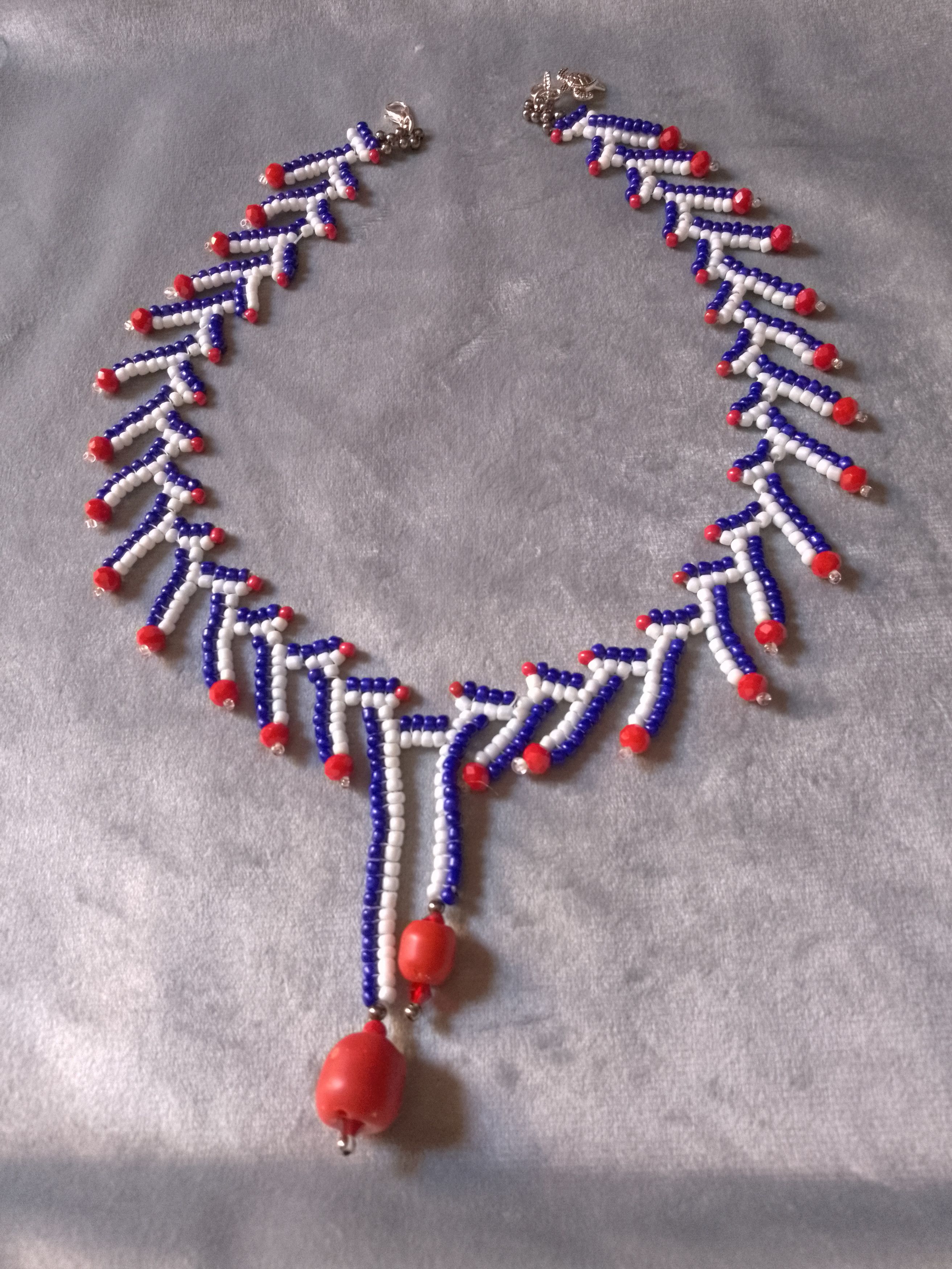 Handmade Ethnic necklace with red Bamboo coral Size ONE SIZE - 1 Thumbnail