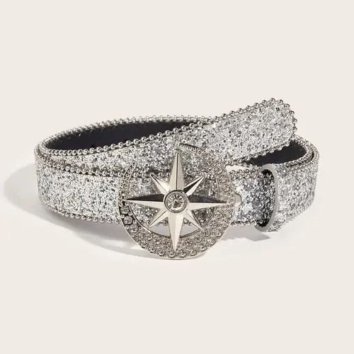Vintage Moon Rhinestone Belt Size ONE SIZE - 1 Thumbnail