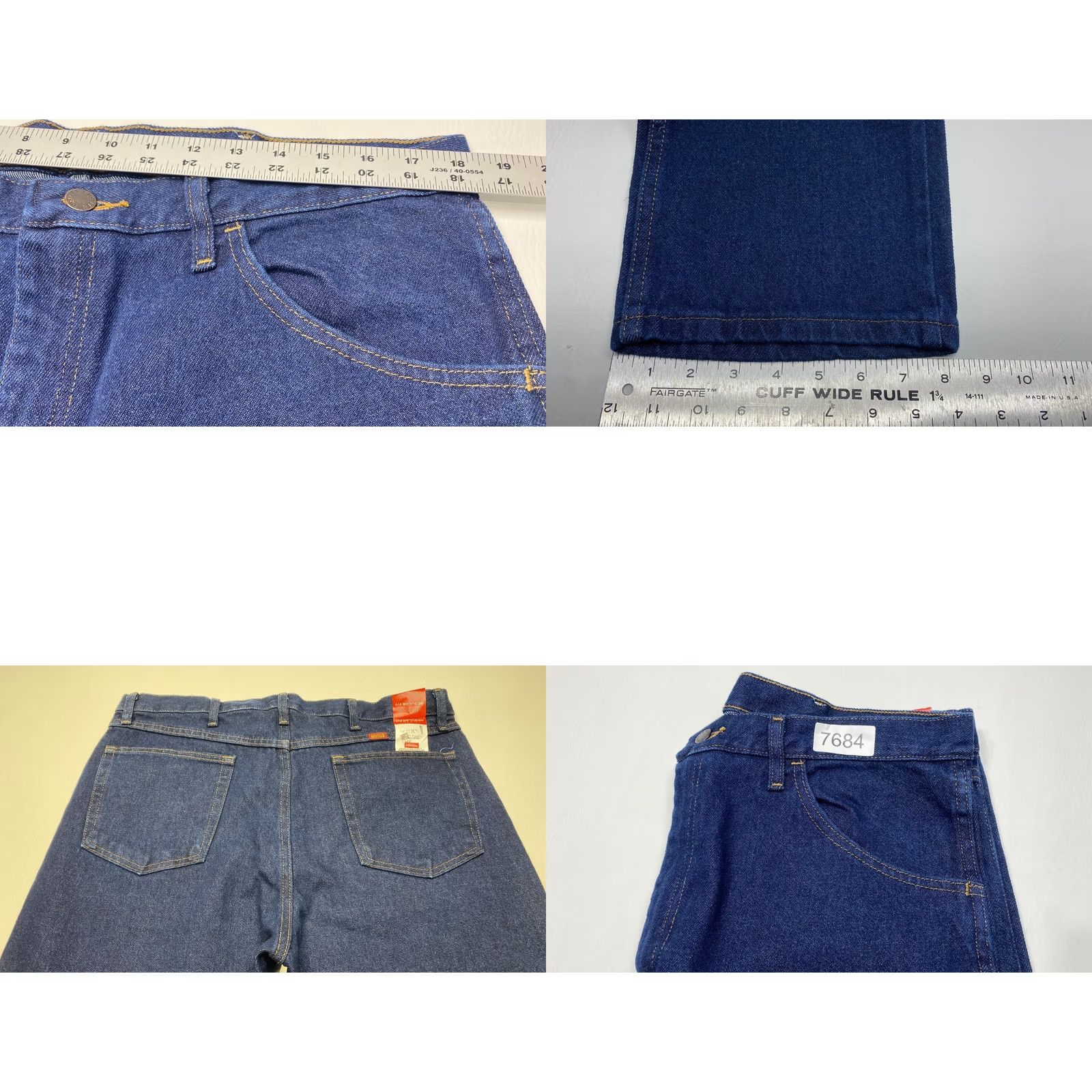 Wrangler Rustler Wrangler Jeans Men 36X34 Straight Reg Fit Heavyweight 87619PW DARK BLUE Size US 36 / EU 52 - 8 Thumbnail
