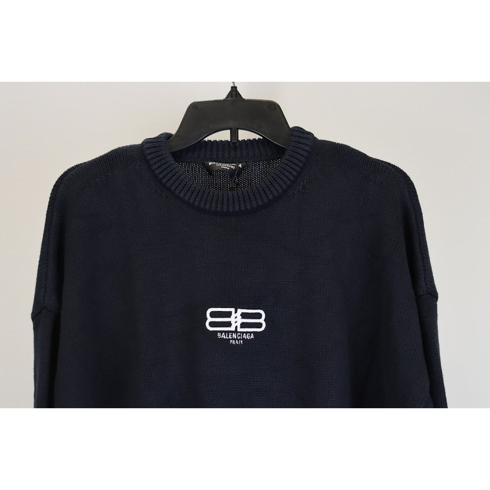 Balenciaga o1rshd1 Sweatshirt in Navy Blue Size US L / EU 52-54 / 3 - 4 Thumbnail