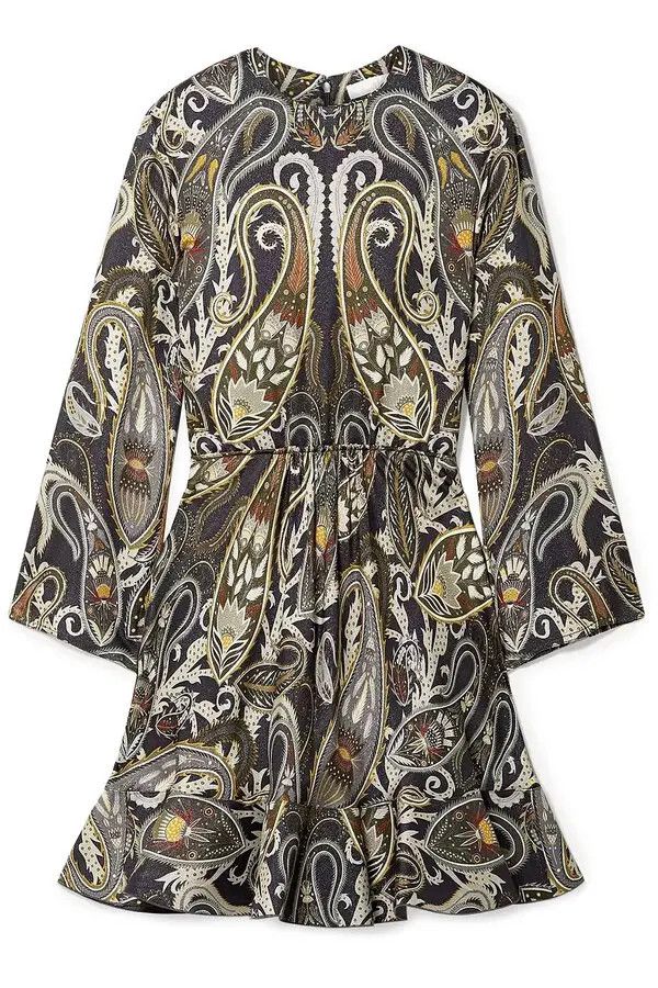 Chloe o1y0825 Mini Dress in Multicolor Size XS / US 0-2 / IT 36-38 - 1 Thumbnail