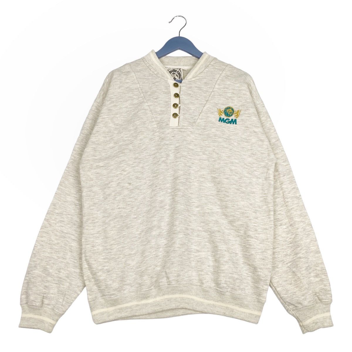 Vintage Vintage Metro Goldwyn Mayer Small Embroidered Logo Crewneck Size US L / EU 52-54 / 3 - 1 Thumbnail
