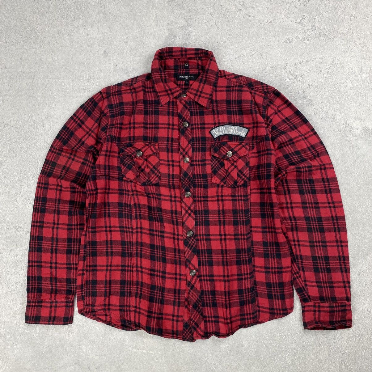 If Six Was Nine In The Attic Flannel Punk Style Shirt Size US L / EU 52-54 / 3 - 1 Thumbnail