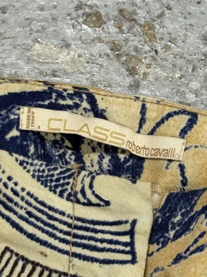 Roberto Cavalli 2000s Cavalli Class Eagle Boat Tatoo Beige Pants Size 24" / US 00 / IT 34 - 8 Thumbnail