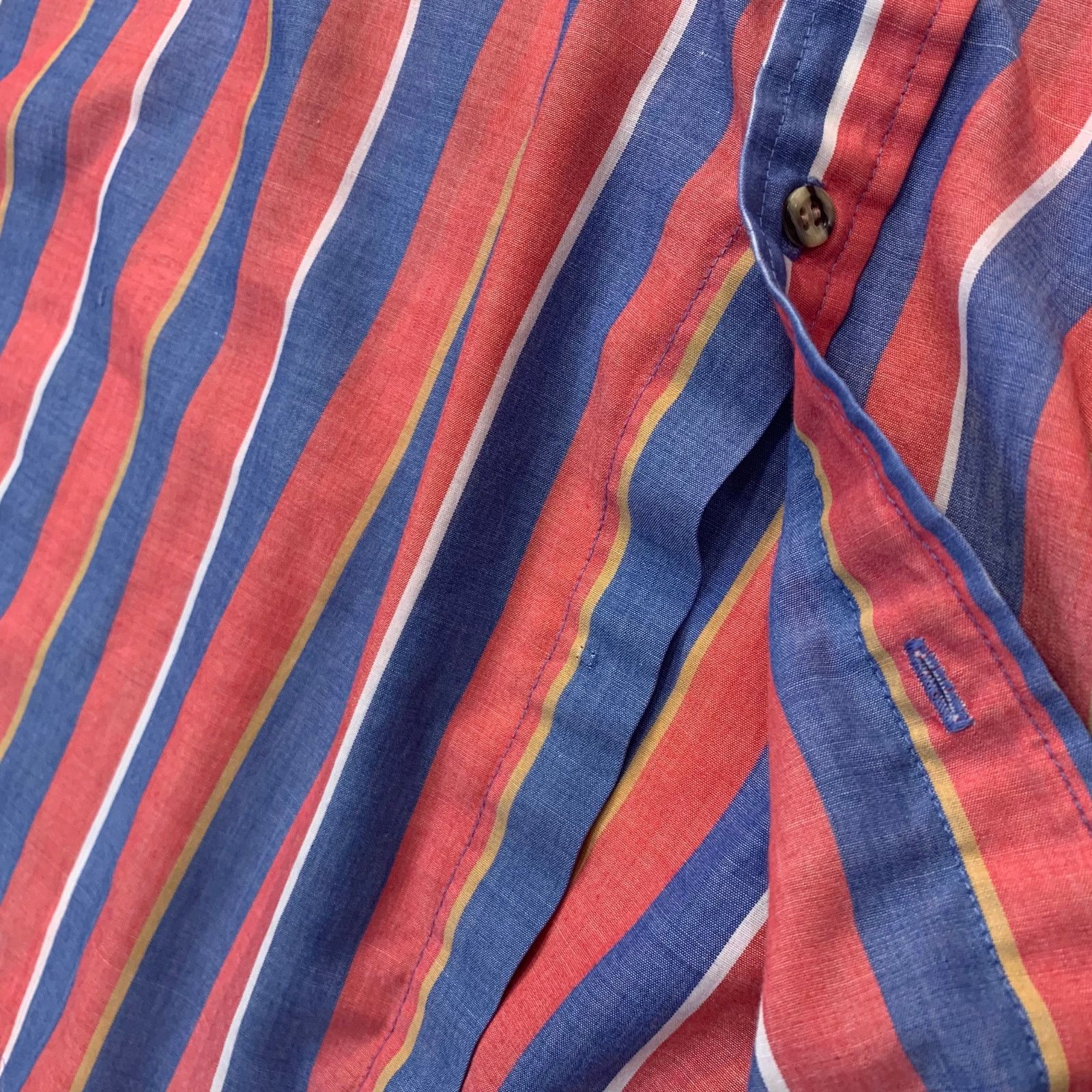 Savile Row Vintage Short Sleeve Striped Button Up Savile Row Traditions Size US L / EU 52-54 / 3 - 6 Thumbnail