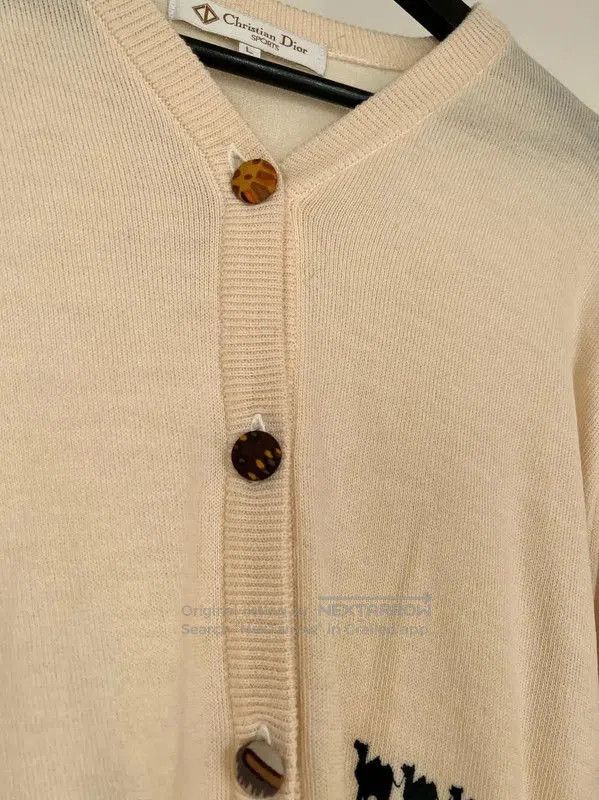 Dior Dior Cream Cardigan for Women . Size M / US 6-8 / IT 42-44 - 9 Thumbnail