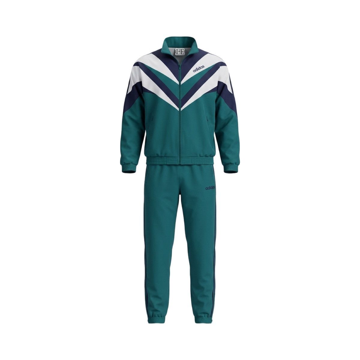 Adidas Mens Adidas Nylon Vintage 90s Tracksuit Set Size M-L Size US M / EU 48-50 / 2 - 1 Thumbnail