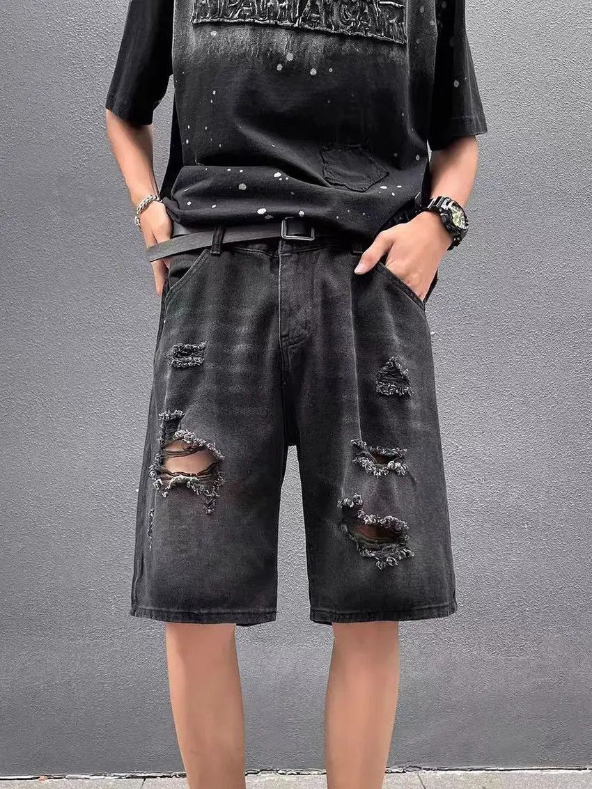 Designer × Japanese Brand Vintage loose high street ripped shorts Size US 32 / EU 48 - 1 Thumbnail