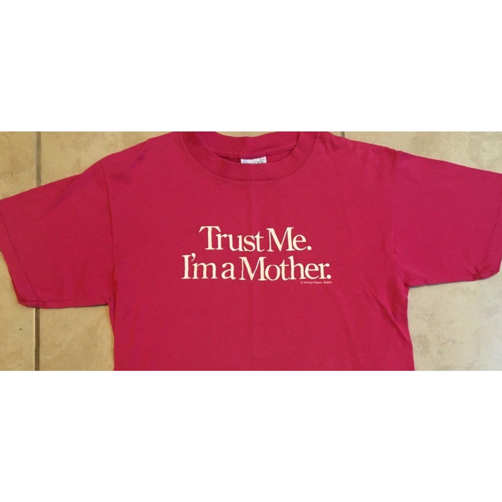 MOTHER Vtg 90s Trust Me Im A Mother Faded Shirt S USA Pink Funny Saying Joke Grunge Mom 80s T-Shirt Women? (Wait) Size US S / EU 44-46 / 1 - 5 Thumbnail