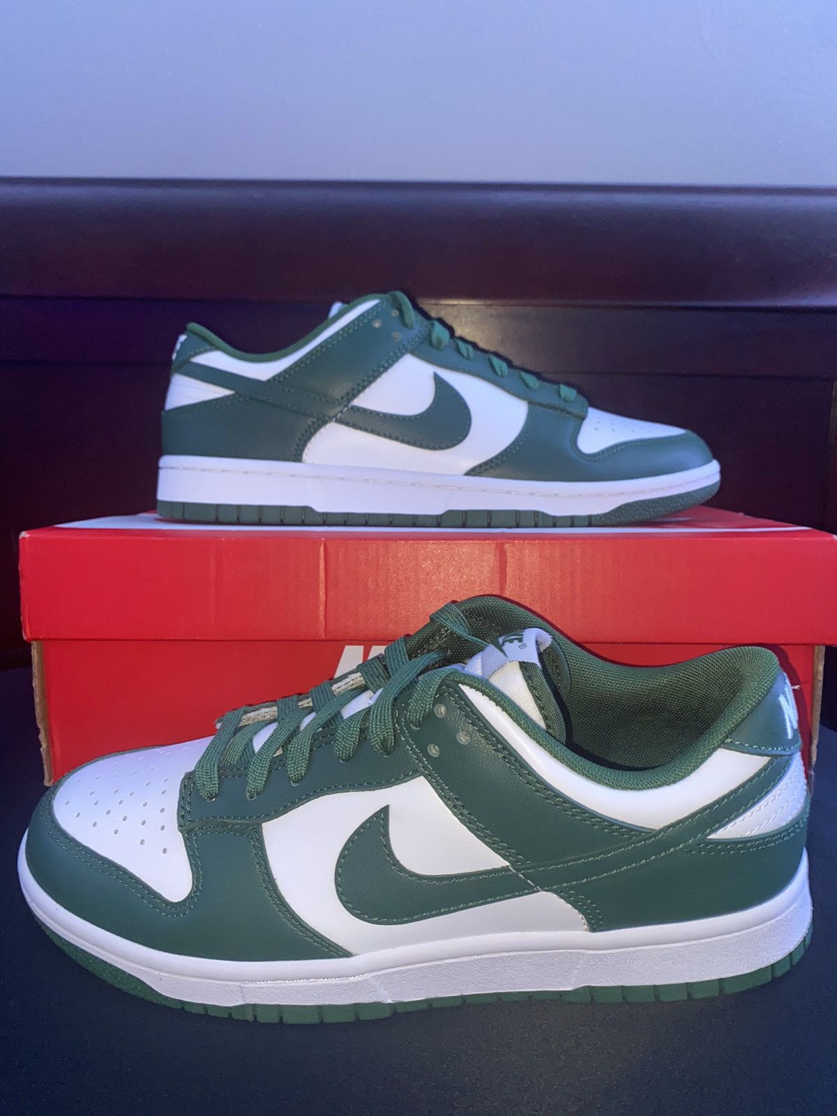 image of Nike Dunk Low Michigan State Size 8 Shoes in Green, Men's