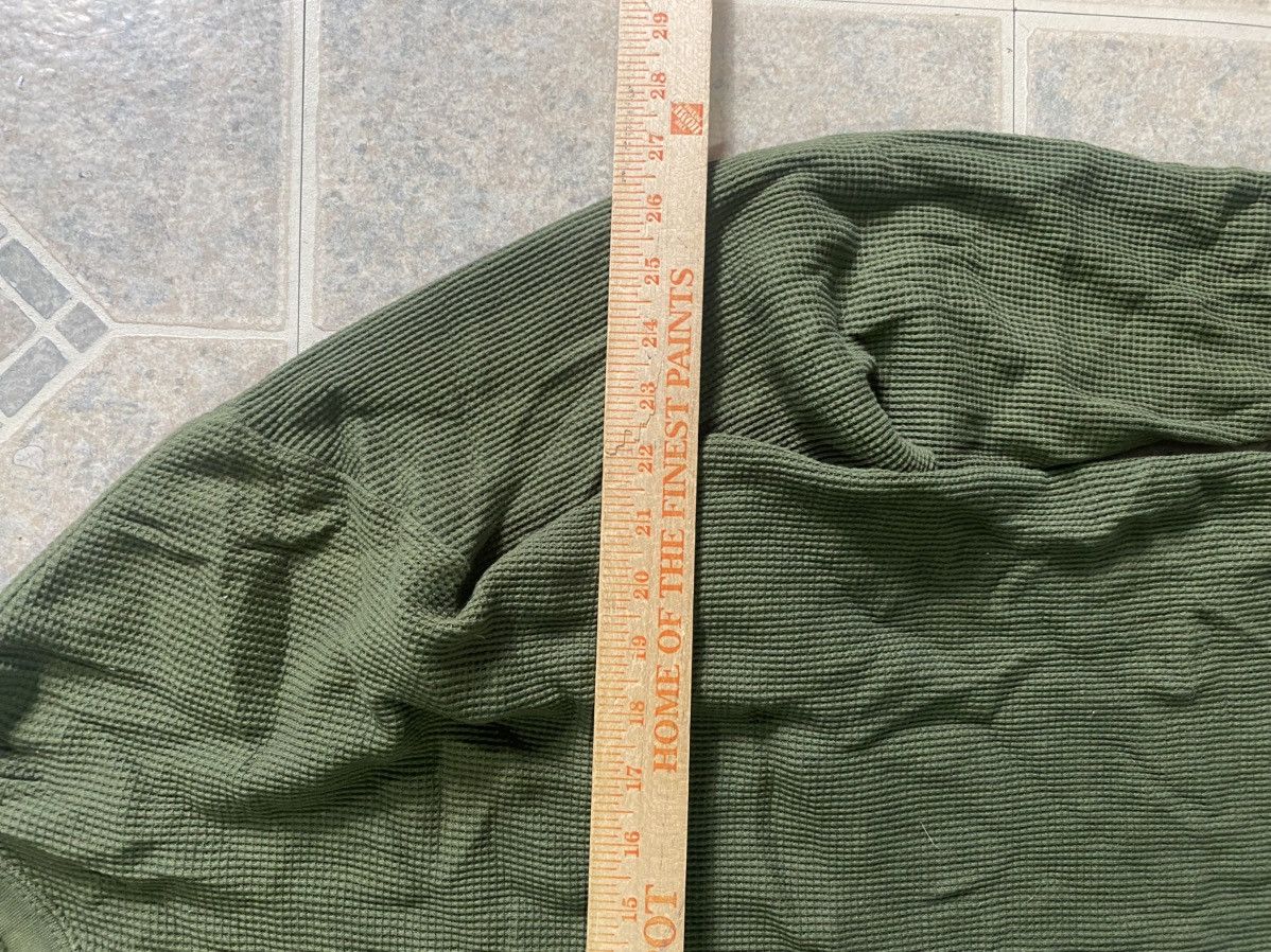 Other Vintage 90s faded green waffle knit thermal long sleeve Size US XL / EU 56 / 4 - 4 Thumbnail