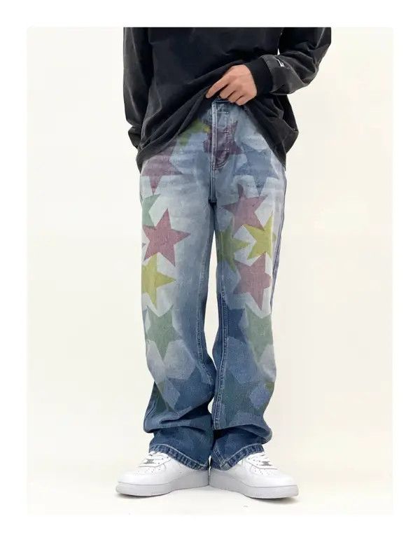 Vintage Yoshi x Mint custom hiphop pattern jeans Size US 34 / EU 50 - 3 Thumbnail