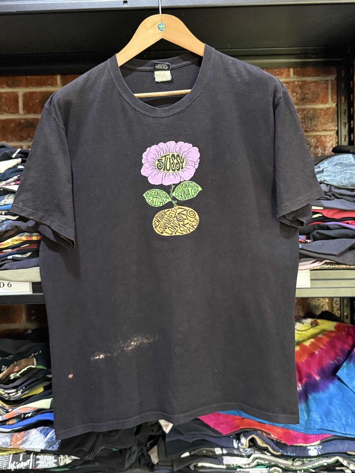 Streetwear × Stussy × Vintage STUSSY WITHERED FLOWER TEE | Grailed