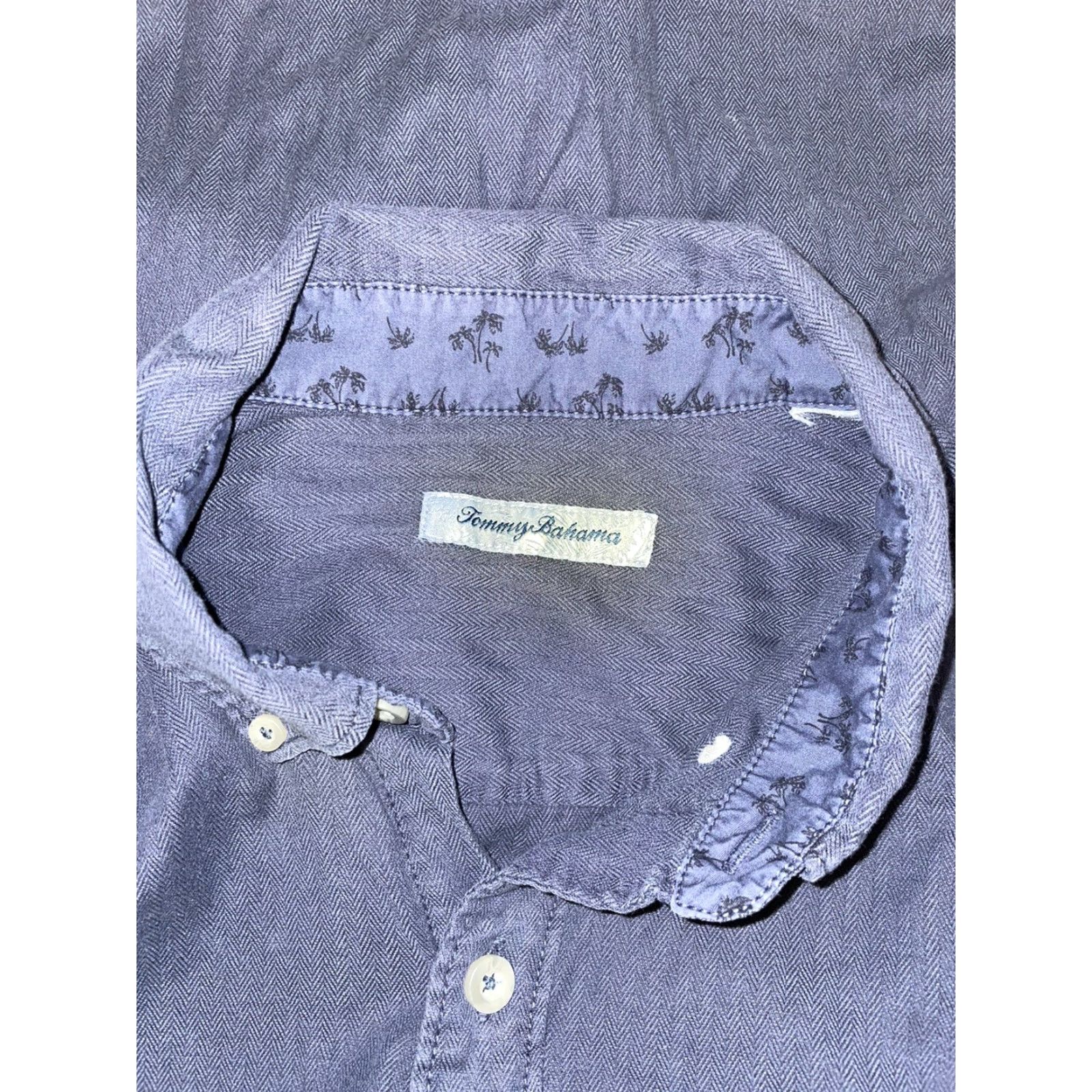 Tommy Bahama Tommy Bahama Button-Up Shirt Mens M Dark Blue Long Sleeve Button-Down Shirt Size US M / EU 48-50 / 2 - 7 Thumbnail