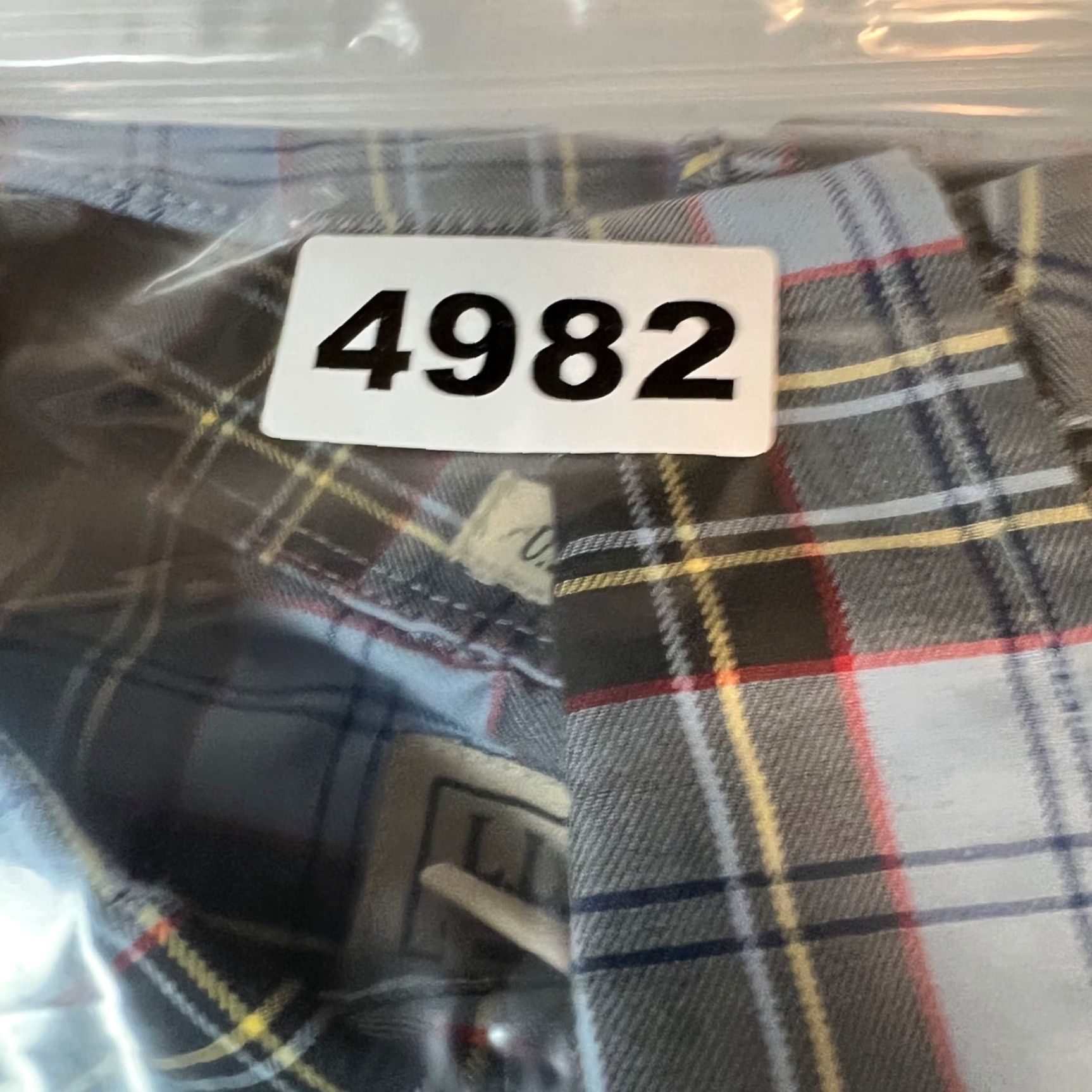 Vintage L.L.Bean Mens Large Button-Down Shirt U.S. Air Force Tartan Plaid 100% Cotton Size US L / EU 52-54 / 3 - 6 Thumbnail
