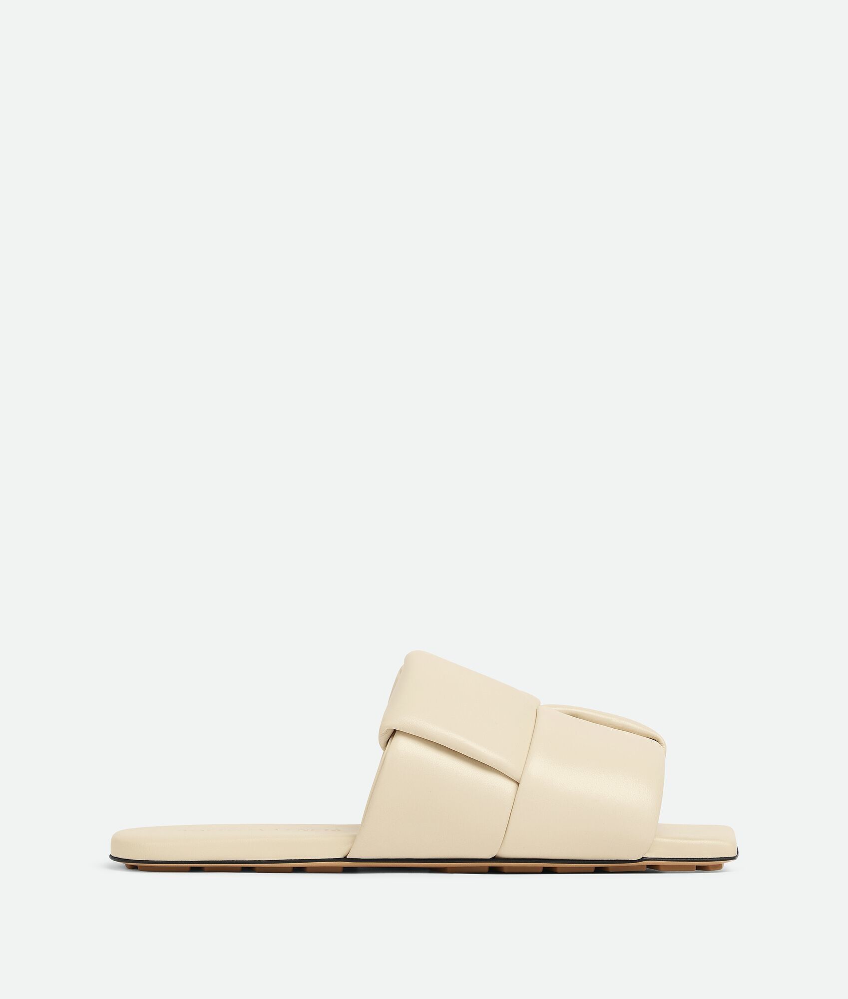 Bottega Veneta o1bcso1str0425 Patch Flat Mules in Sea Salt Size US 6 / IT 36 - 1 Thumbnail