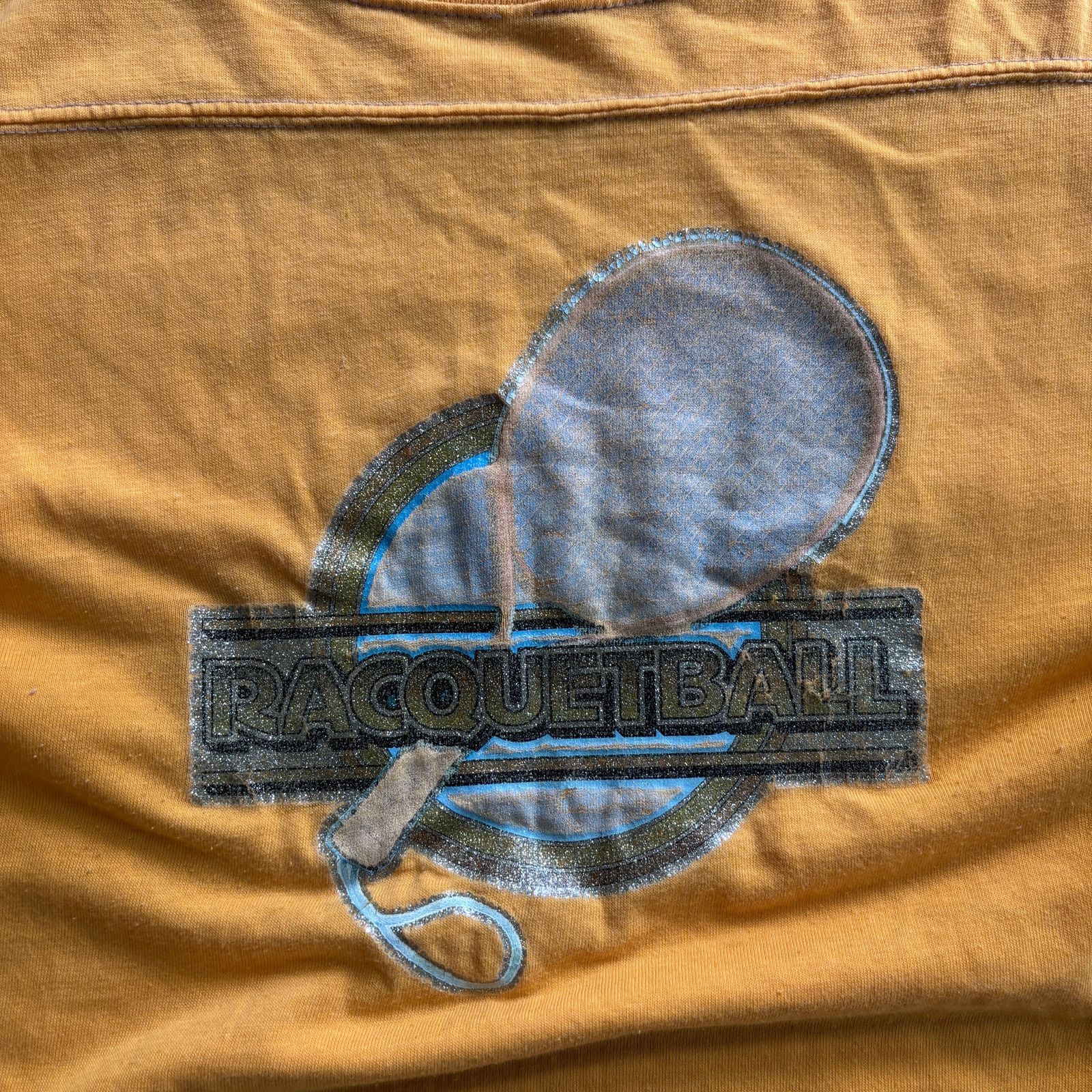 Vintage Vintage 1970s Yellow Racquetball Tee Shirt Sz M/L Size US M / EU 48-50 / 2 - 2 Thumbnail
