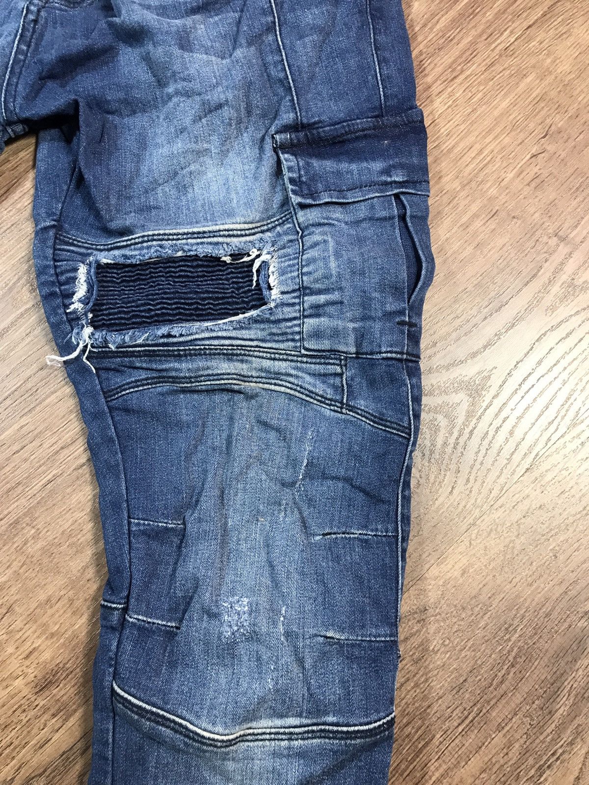 Vintage Vintage Police 883 Denim Biker Pants Jeans Size US 34 / EU 50 - 5 Thumbnail
