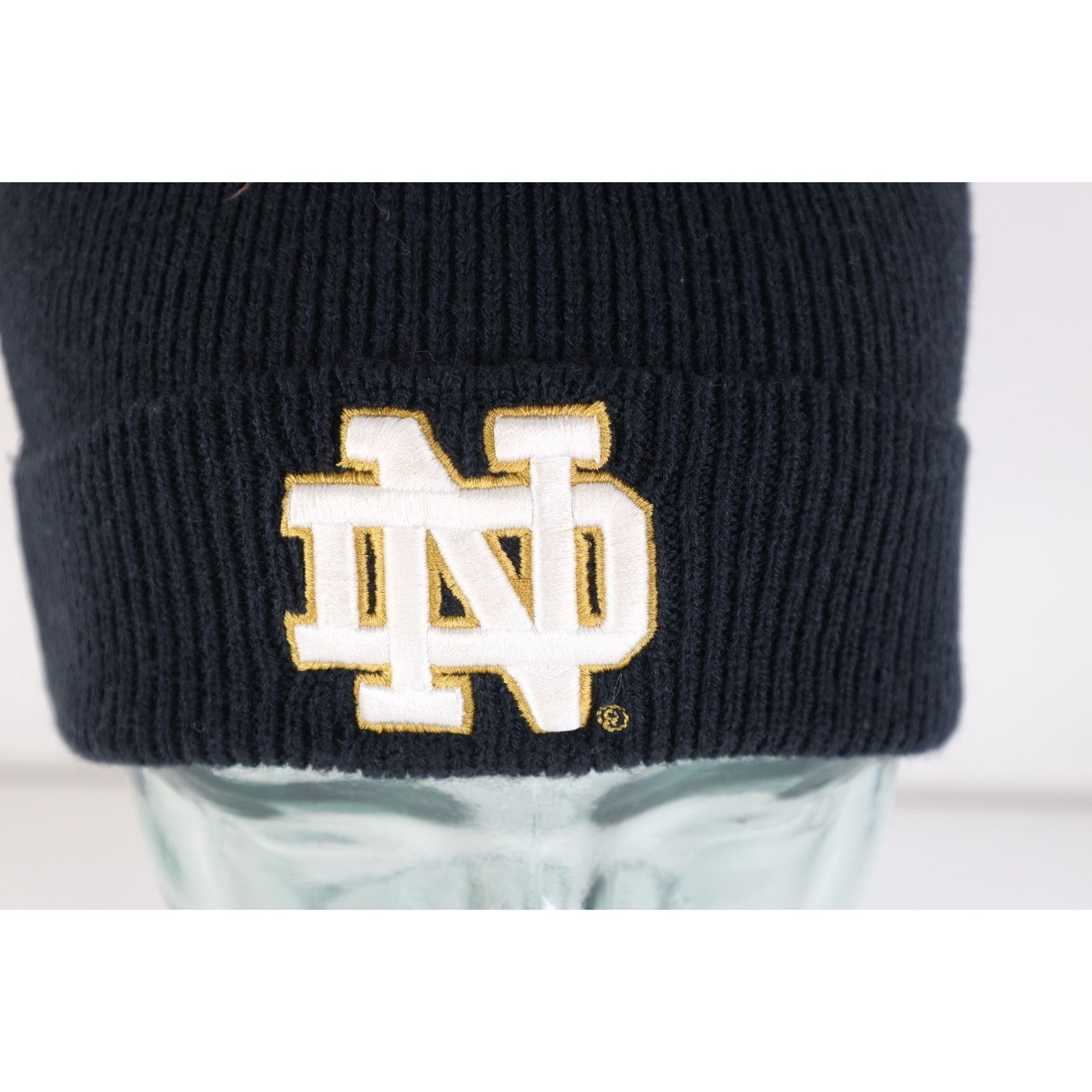 New Era Vintage New Era Notre Dame University Knit Pom Beanie Hat Size ONE SIZE - 2 Thumbnail