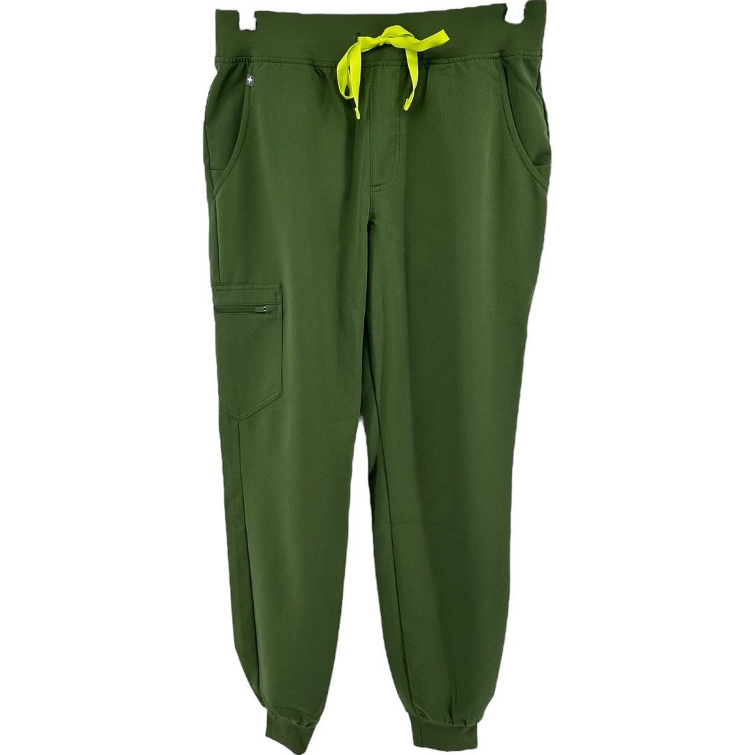 Other Figs Zamora Jogger Scrub Pants Drawstring Pockets Green ST Size 28" / US 6 / IT 42 - 2 Thumbnail