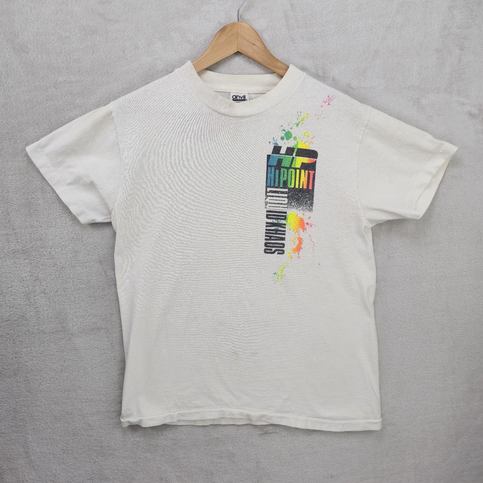 Anvil Vintage HP Hi Point Liquid Khaos Shirt Mens Medium White Size US M / EU 48-50 / 2 - 2 Thumbnail