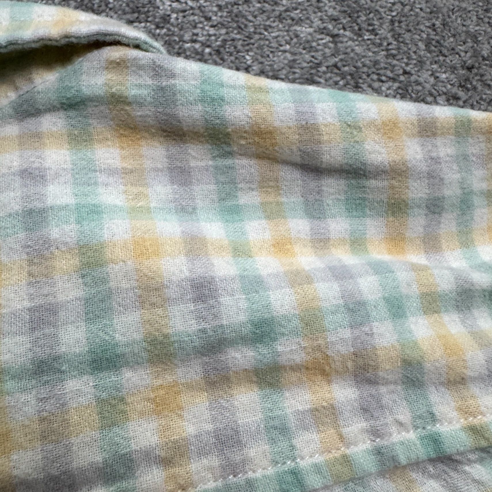 Nomad Bixby Nomad Regular Fit Flannel Shirt Men Large Pastel Yellow Green Plaid Casual Shirt Size US L / EU 52-54 / 3 - 4 Thumbnail