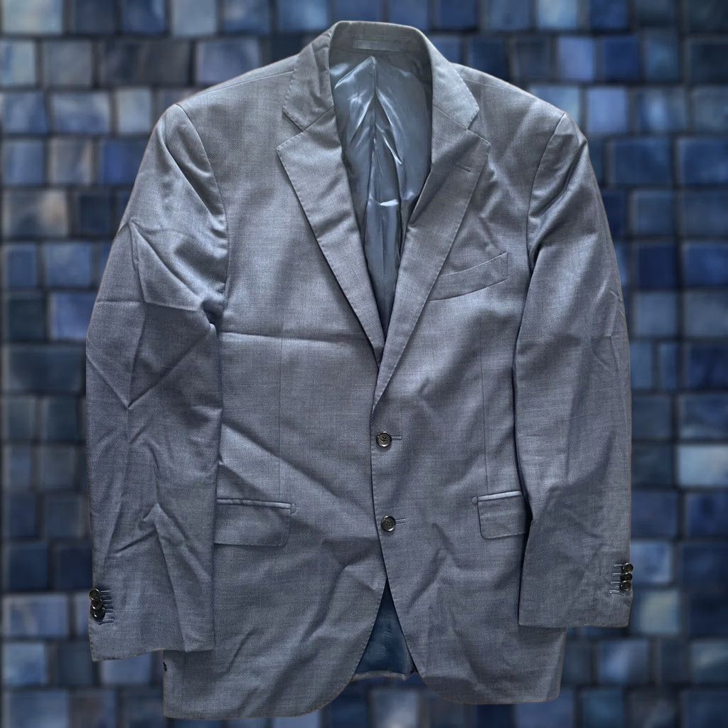 Rodd & Gunn Rodd & Gunn Blazer Mens 40R Blue Wool Notch Lapel Single-Breasted 2-Button Double-Vented Regular Fit City Designer Italian Coat Coat/Jacket Size 40R - 1 Thumbnail