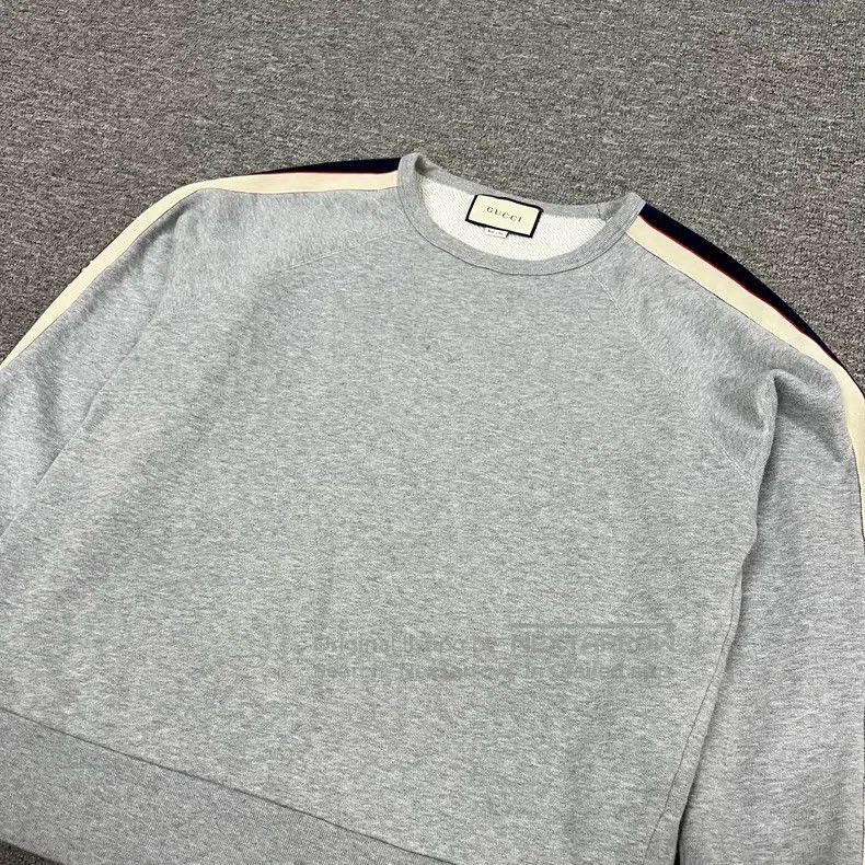 Gucci Gucci String Logo Gray Round-neck Sweatshirt Size US M / EU 48-50 / 2 - 4 Thumbnail