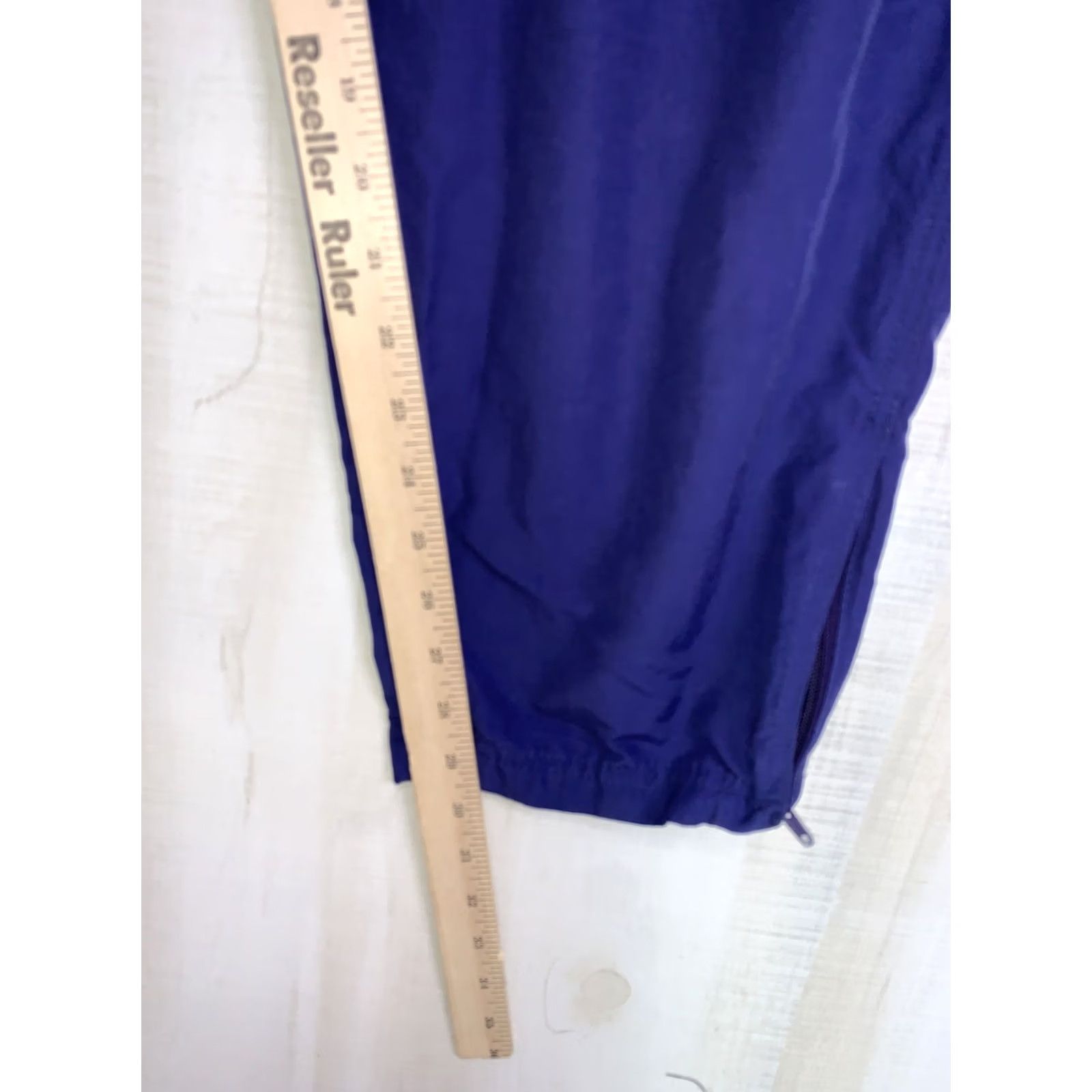 Vintage VINTAGE L.L. Bean Purple Tapered Nylon Zip Ankle Track Pants Pull On Adult Large Size US 33 - 4 Thumbnail
