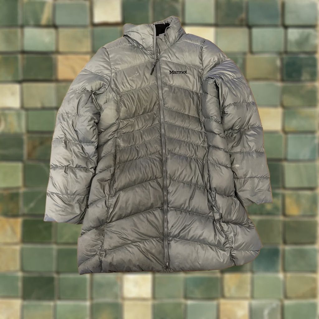 Marmot Marmot Women’s Parka Jacket Medium 700 Fill Down Insulated Coat Zip Hooded Pockets Gray Mens Womens Girls Boys Size M / US 6-8 / IT 42-44 - 1 Thumbnail