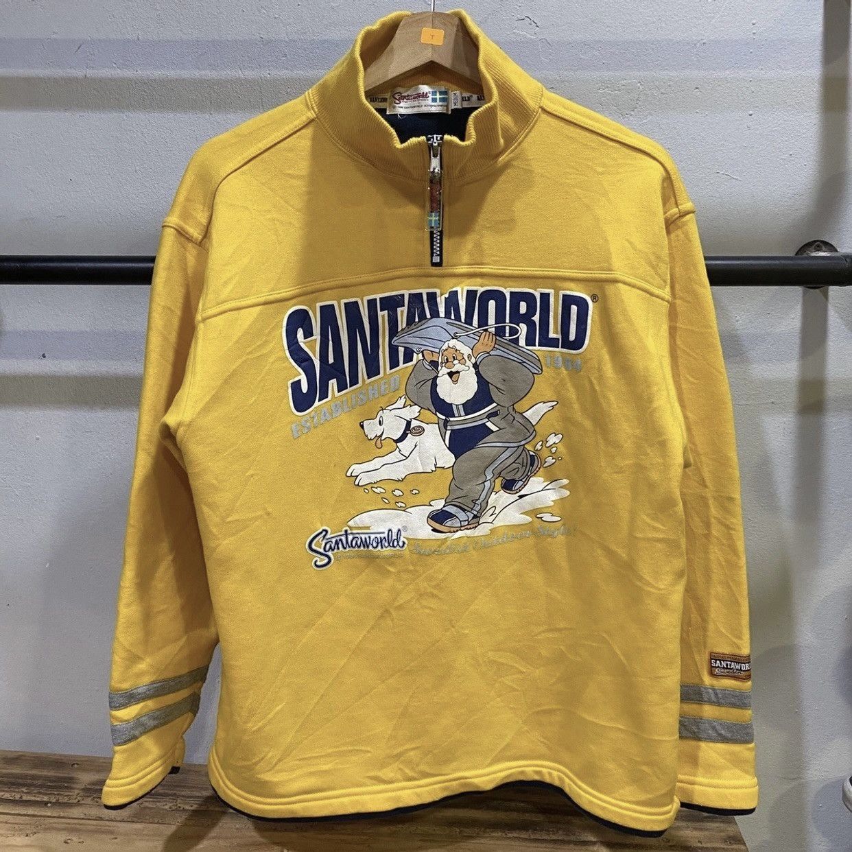 Santa World Half Zipper Crewneck Sweatshirt