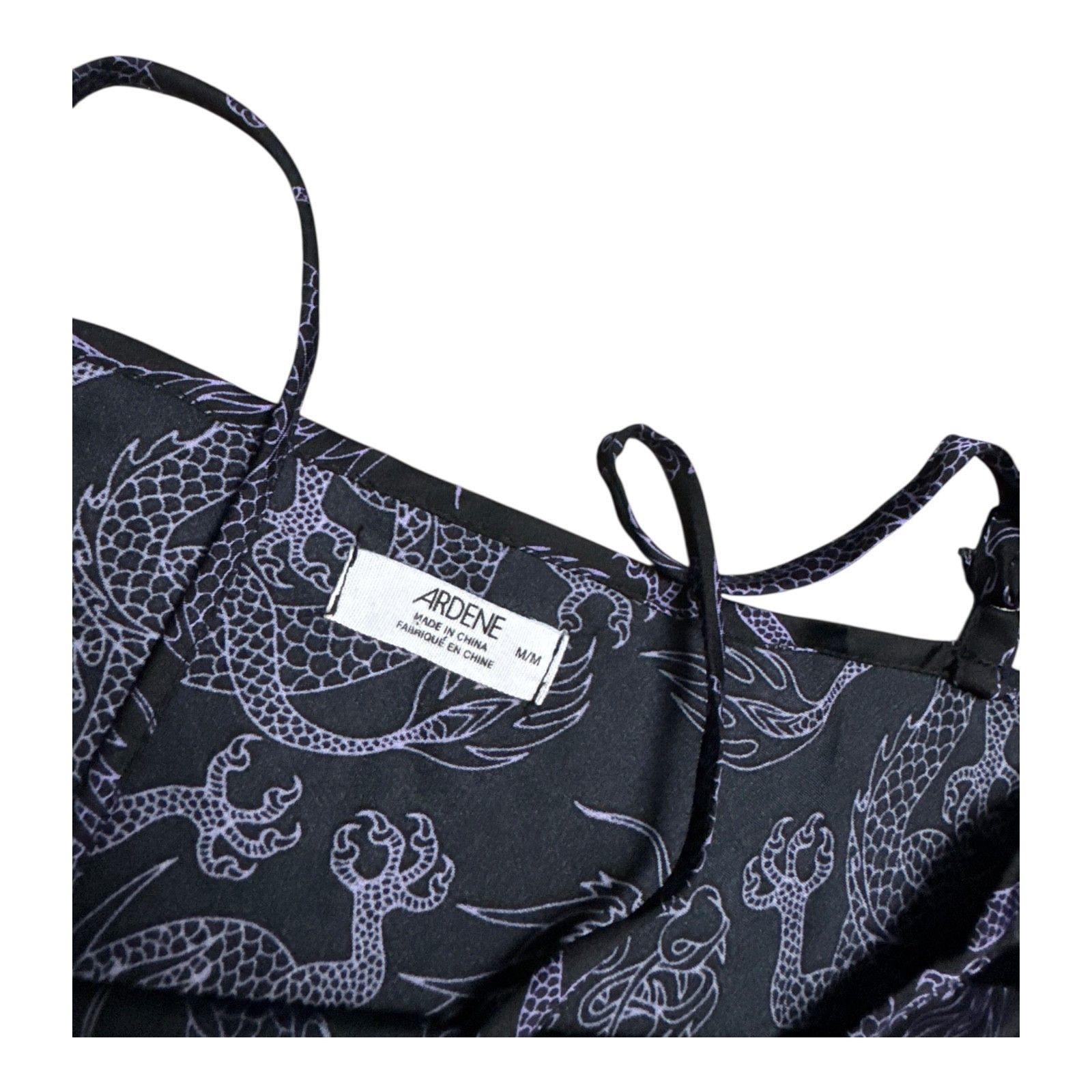 Other ARDENE Dragon Print Shiny Faux Silk Satin Slip Dress Medium Size M / US 6-8 / IT 42-44 - 4 Thumbnail